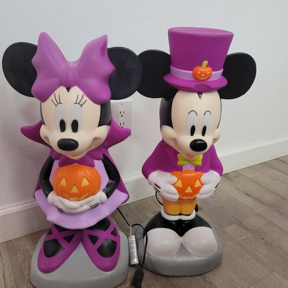 Disney Halloween Lighted Yard Decor Mickey Minnie Mouse 23"- 24" Indoor/Outdoor - Picture 5 of 9